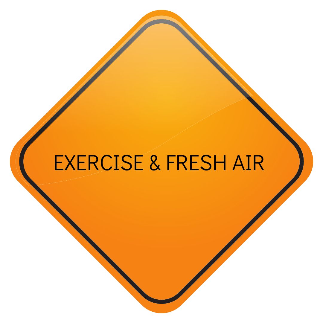 Exercise and fresh air sign